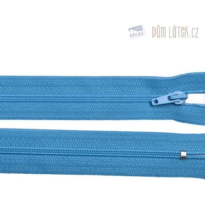 Zips špirálový 3mm nedeliteľný 18cm tyrkysová