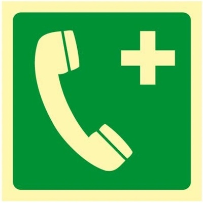 Tísňový telefon, plast 20,0 x 20,0 cm
