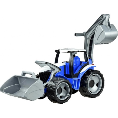 Lena Traktor s lyžicou a bagrom modro sivý