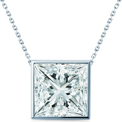 SAVICKI Колие Purе: бяло злато, лабораторен диамант