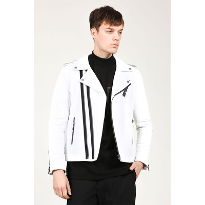 Jacket Club Мъжко яке от естествена кожа e-1080 - Бяло #318236 (318236_Бяло)
