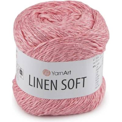 Pletací příze Linen Soft 100 g Varianta: 4 (7322) růžová světlá, Balení: 1 ks