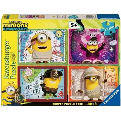 Ravensburger - Puzzle 4x100 Minions & Monsters: Oops - 100 piese