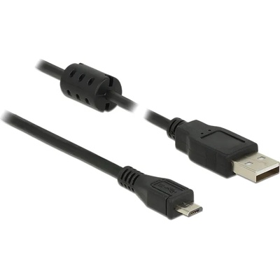 Delock USB 2.0 кабел с конектор тип А USB 2.0 с конектор Micro-B, 3, 0 м, черен