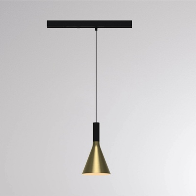 Molto Luce LED závesné svietidlo na lištu LORA I, mosadz, Ø 15 cm, 40° CCT, 3-fázové - 222-s00349