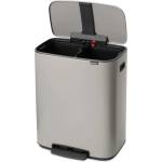 Brabantia Светлосиво стоманено кошче за боклук 2x30 l за рециклиране/с педал Bo - Brabantia (255069)