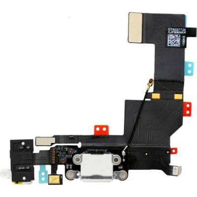 AppleKing nabíjecí a audio flex konektor pro iPhone 5S - bílý