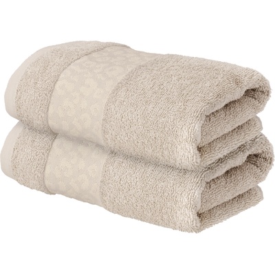 Livarno froté ručník 50 x 100 cm 2 ks světle hnědá – Zboží Dáma