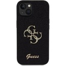 Púzdro Guess iPhone 15 Glitter Script Big 4G čierne