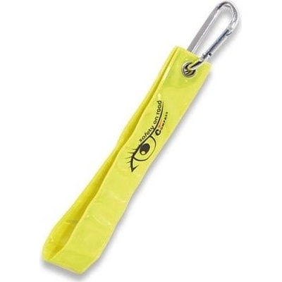 Přívěsek na klíče reflexní COMPASS ROLLER S.O.R. s karabinou žlutý