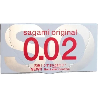 Sagami 2 бр. Ултра тънки нелатексови презервативи Sagami Original 0.02 мм