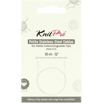 Knitpro Petite Transparent SS Fixed lanká na ihlice 80cm