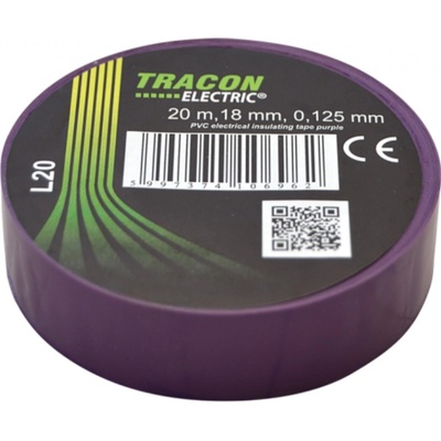 Tracon Electric Páska izolační 20 m x 18 mm fialová