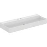 Ideal Standard Conca Ceram - Умивалник за монтаж върху плот 120x45 см, без преливник, с 3 отвора за смесител, бял T384301 (T384301)