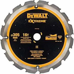 DEWALT нож за трион за циментово-фибро и ламинат, 305 x 30 мм, 16 зъба DT1475 (DT1475)