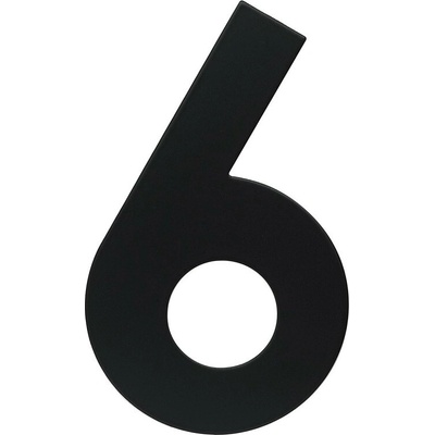 RN.120L.6.CE číslo "6" 120mm čierne matné Čierna