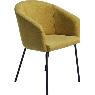 Unique Furniture Тапициран трапезен стол с подлакътници в цвят горчица Easton - Unique Furniture (34690002)