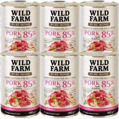 Wild Farm Pure Mono Vepřové s jablky a quinoou 6 x 400 g