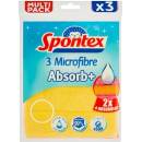 Spontex Absorb+ Microfibre utierky z mikrovlákna 3 ks
