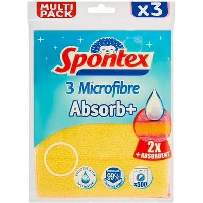 Spontex Absorb+ Microfibre utierky z mikrovlákna 3 ks