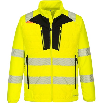 Portwest DX473 DX4 Hi Vis Baffle reflexná bunda žltá čierna