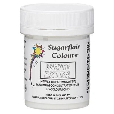 Cakesupplies Gélová koncentrovaná farba WHITE EXTRA Biela 42 g