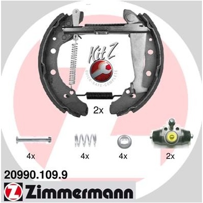ZIMMERMANN Sada brzdových čeľustí 209901099