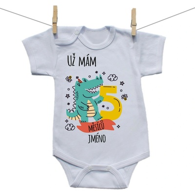 Boodyy Body s krátkým rukávem Už mám 5 měsíců se zvířátkem