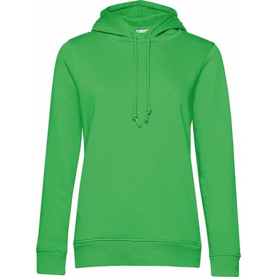 B&C dámská mikina s kapucňou Organic women jablkovo zelená