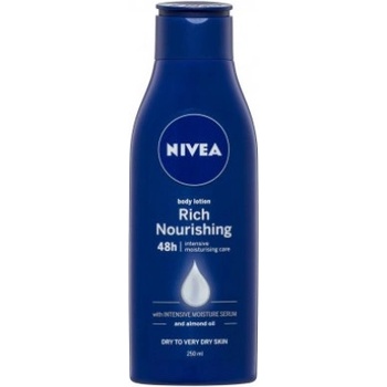 Nivea Rich Nourishing Body Milk 48h Intensive Moisture Care Dry to Very Dry Skin - Подхранващо мляко за тяло за суха и много суха кожа 250мл
