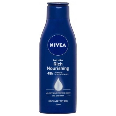 Nivea Rich Nourishing Body Milk 48h Intensive Moisture Care Dry to Very Dry Skin - Подхранващо мляко за тяло за суха и много суха кожа 250мл