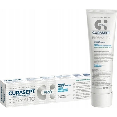 Curasept Biosmalto Mousse pena na obnovenie zubnej skloviny Delicate Mint 50 ml