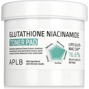 APLB Glutathione Niacinamide Toner Pad Лосион за лице 60 бр
