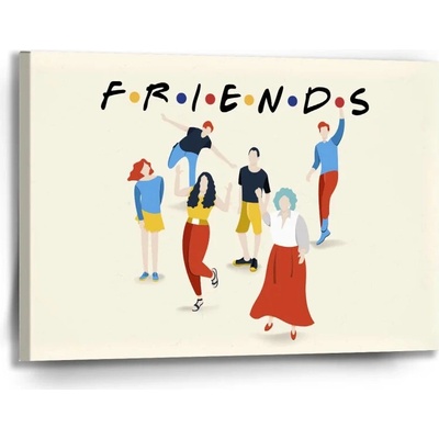 Sablio Obraz Seriál Priatelia FRIENDS Postavy - 90x60 cm