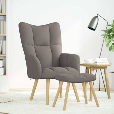 vidaXL 4016785 Relaxační s podnožkou textil taupe