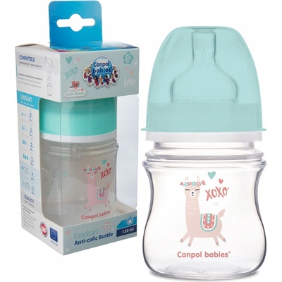 Canpol babies fľaša so širokým hrdlom Exotic Animals zelená 120 ml