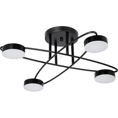 Venti LED плафониера 4x7W 230V 3000-6000K Ø60 см черна (VE0523)