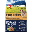 Granule pro psy Ontario Puppy Medium Lamb & Rice 2,25 kg