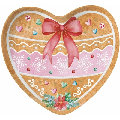 Easy Life Vánoční talíř perníkové srdce Sweet Christmas 20x19cm