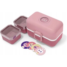 MonBento svačinový box Tresor Pink Blush bordo