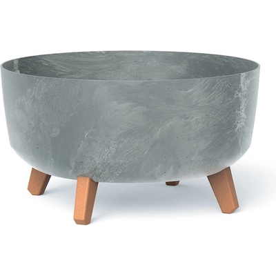 Prosperplast Květináč GRACIA LOW BETON EFFECT 38 cm šedý