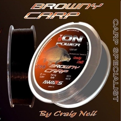 AWA-Shima Ion Power Browny Carp 1200 m 0,286 mm 10,2 kg – Zboží Dáma