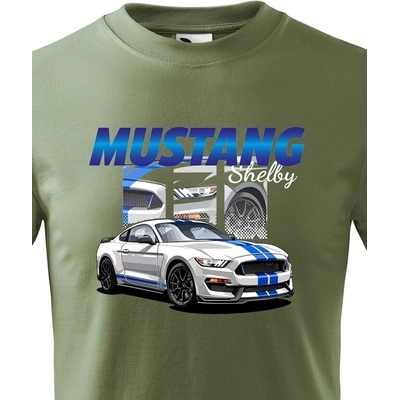 Dětské tričko Ford Mustang Shelby Military Velikost Canvas Bezvatriko.cz 2325