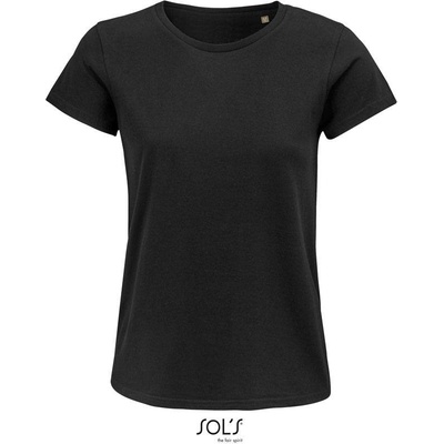 SOL'S Crusader Women Dámske tričko z bio bavlny čierna deep