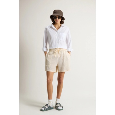 Woolrich ŠORTKY SEERSUCKER COTTON SHORT YELLOW CHECK