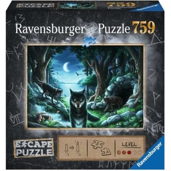 Ravensburger Пъзел-загадка Ravensburger от 759 части - Вълк в нощта (16434)
