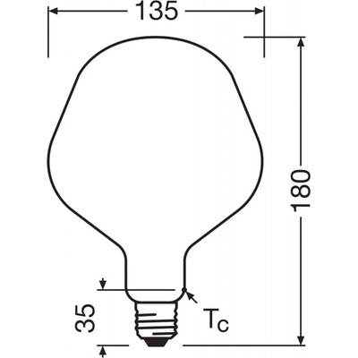 OSRAM LED Vintage 1906 Big Apple E27 7,3W 2700K matná stmievateľná 4058075836204