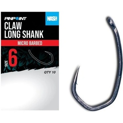 Nash Háčiky Claw Long Shank Micro Barbed 10 ks Veľ. 6