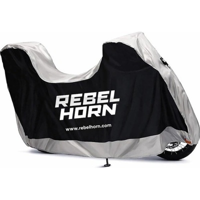 REBELHORN HELTER BLACK ILVER MOTORCYCLE COVER WITH PACE FOR TOP CAE - L