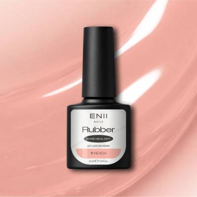 ENII NAILS RUBBER Base Peach 11 NO HEMA and NO TPO 10 ml